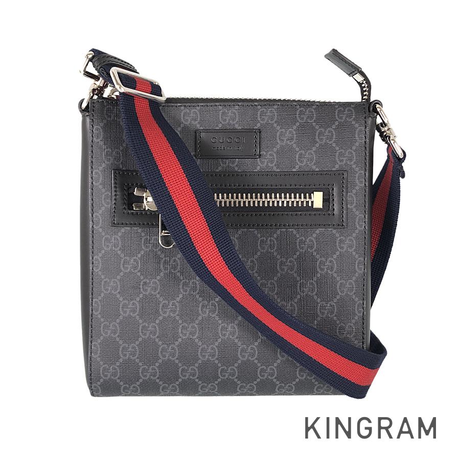 Gucci Twist Leather Canvas Shoulder Bag