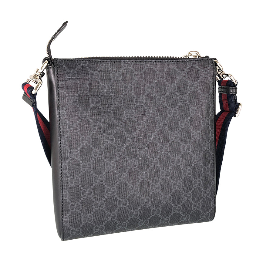 Gucci Twist Leather Canvas Shoulder Bag
