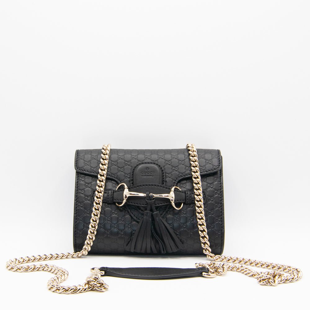 Gucci Guccissima Leather Canvas Shoulder Bag