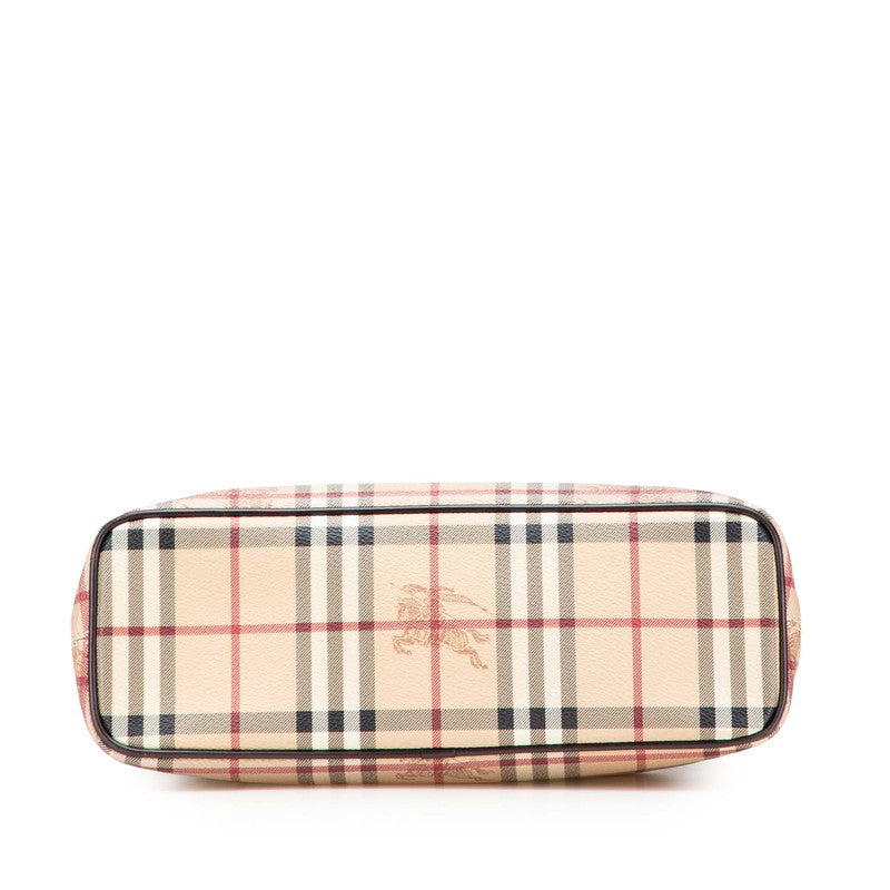 Burberry Nova Check Shadow Horse PVC Leather Tote Bag