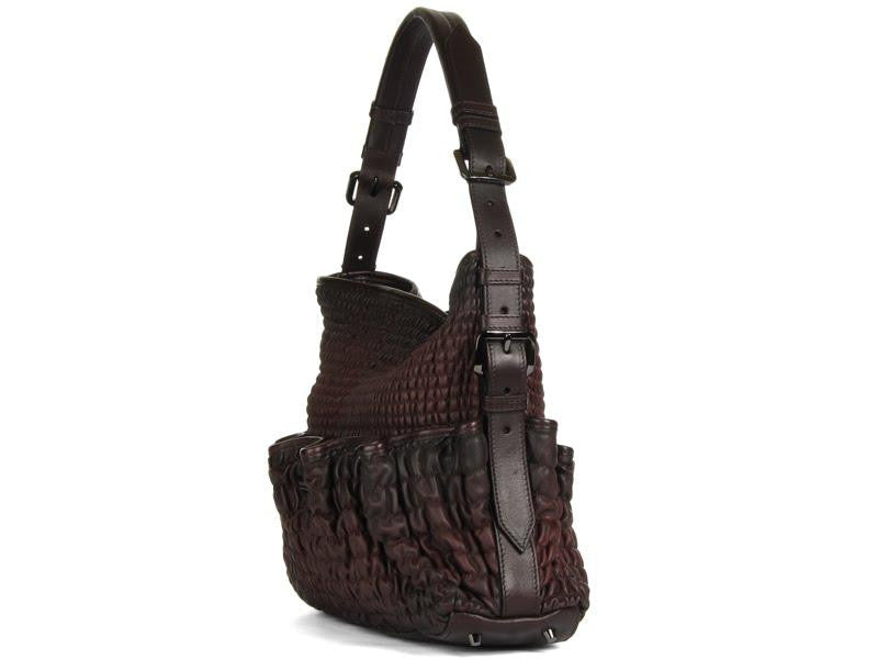Burberry Purple Ruched Hobo