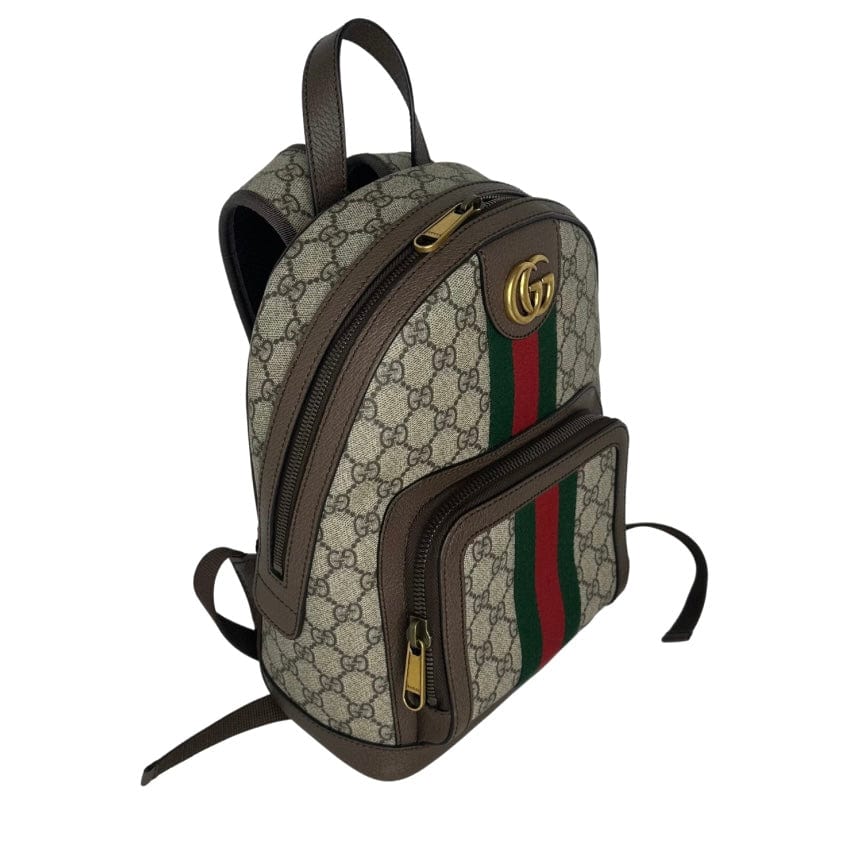 Gucci Monogram Leather Canvas Shoulder Bag