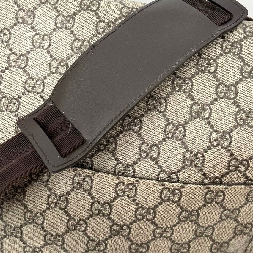 Gucci Nylon Leather Canvas Shoulder Bag
