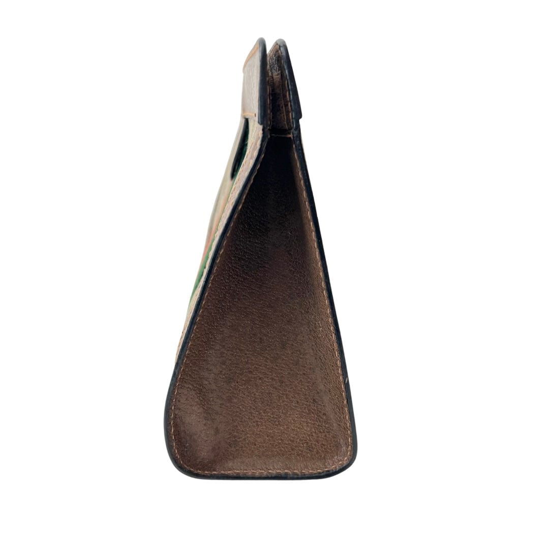 Gucci Monogram Leather Canvas Clutch