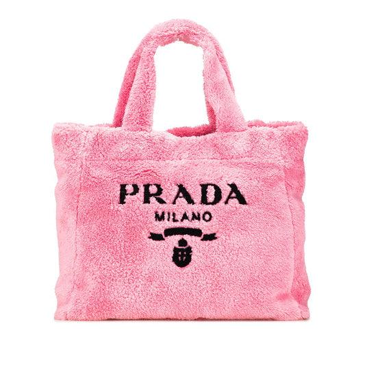 Prada Terry Logo Pile Tote Bag