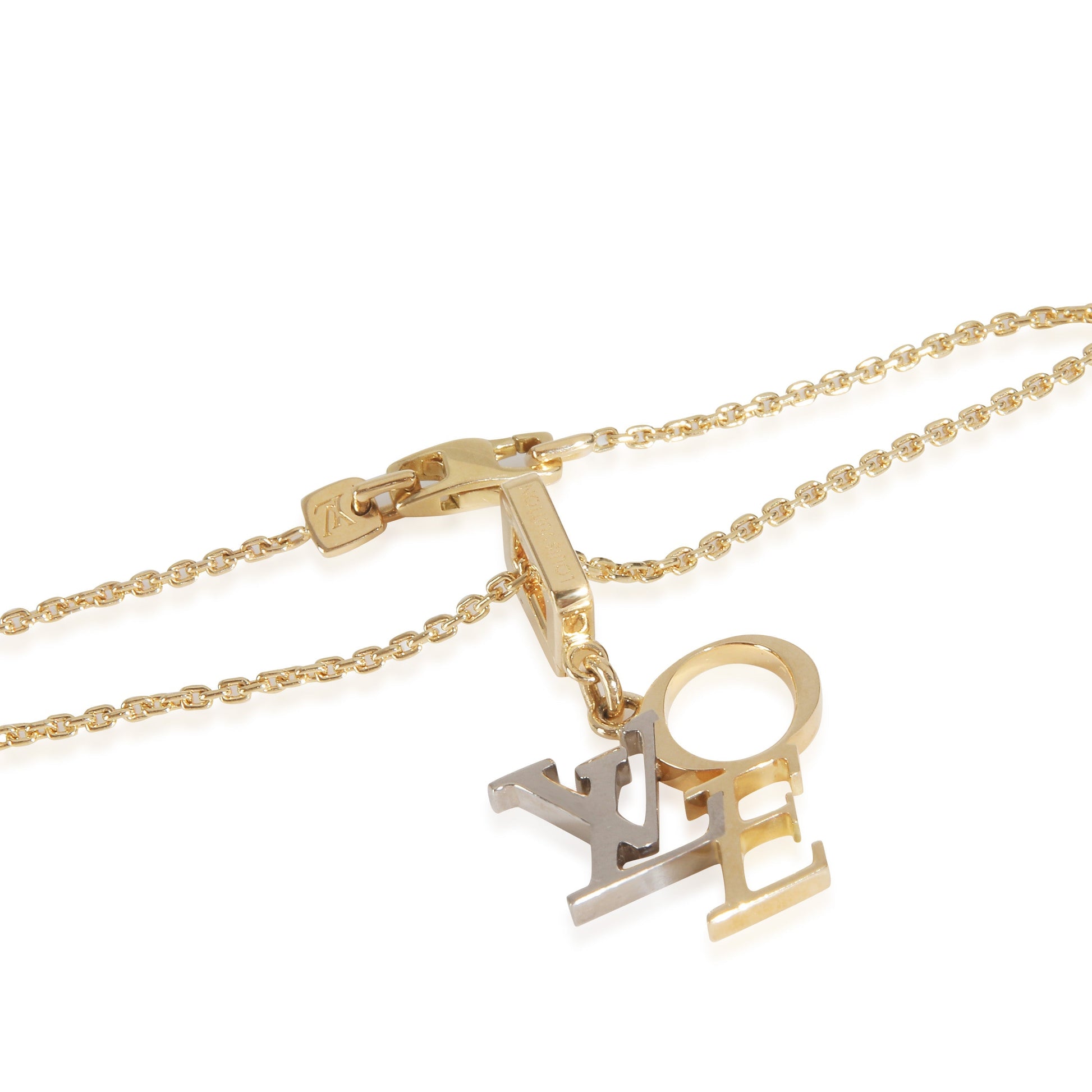Louis Vuitton White Gold & Yellow GoldLOVE Pendant