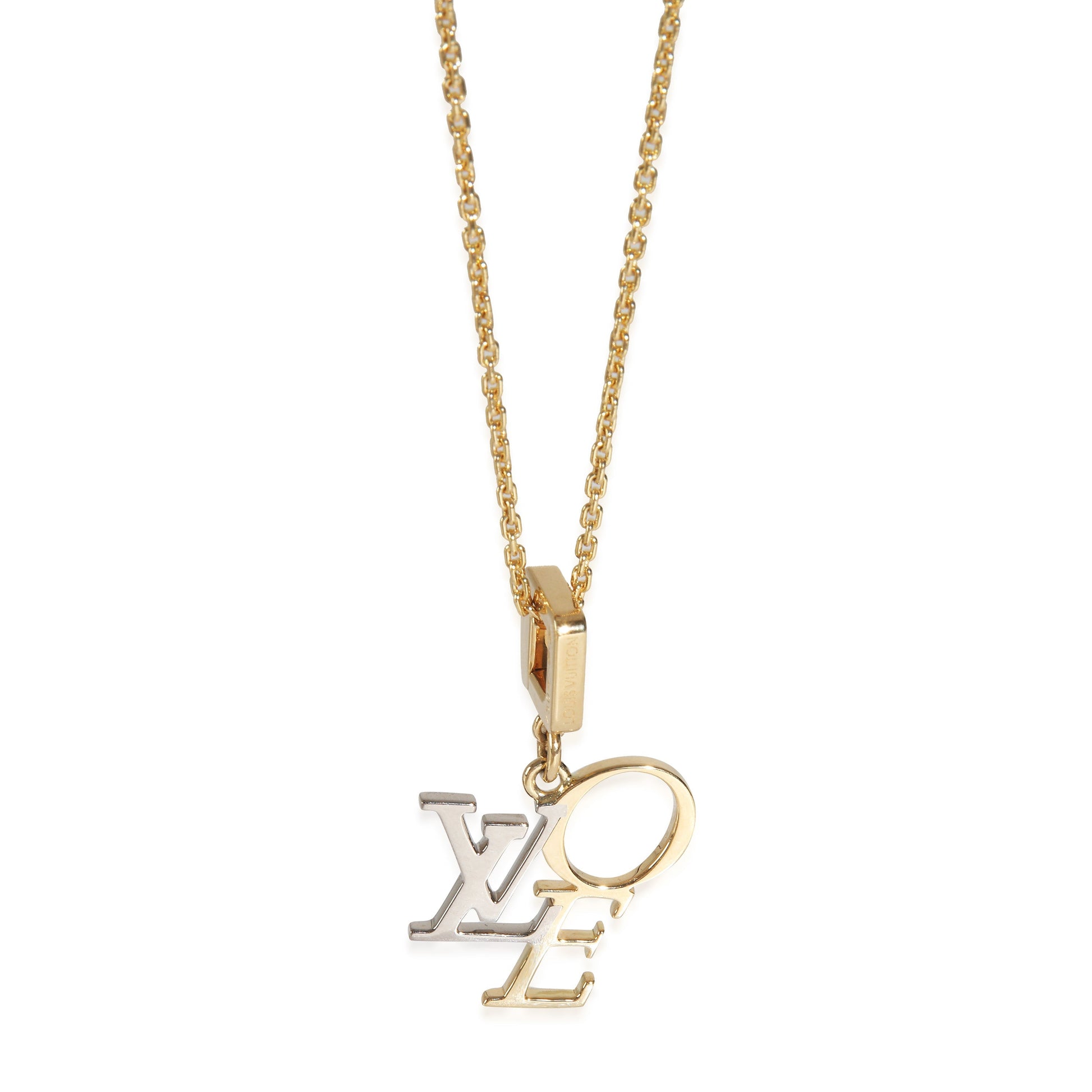 Louis Vuitton White Gold & Yellow GoldLOVE Pendant
