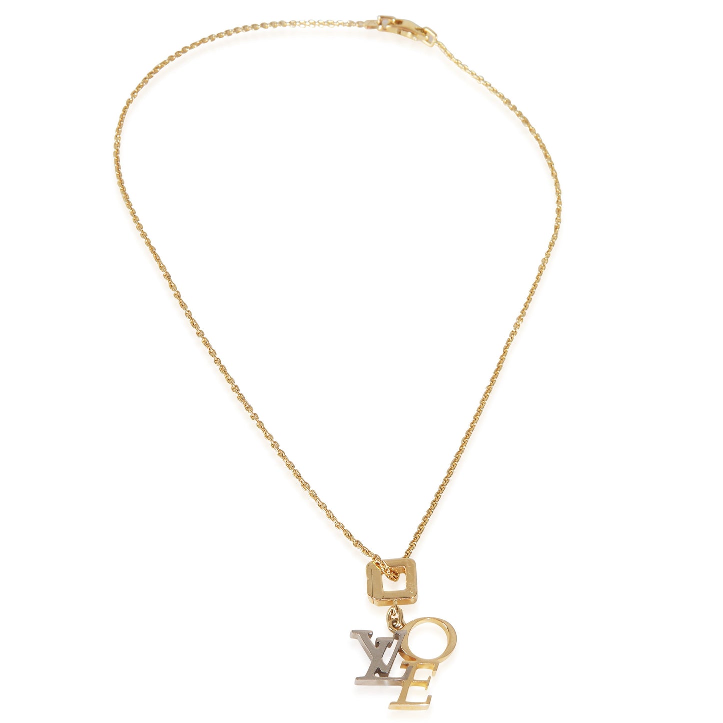 Louis Vuitton White Gold & Yellow GoldLOVE Pendant