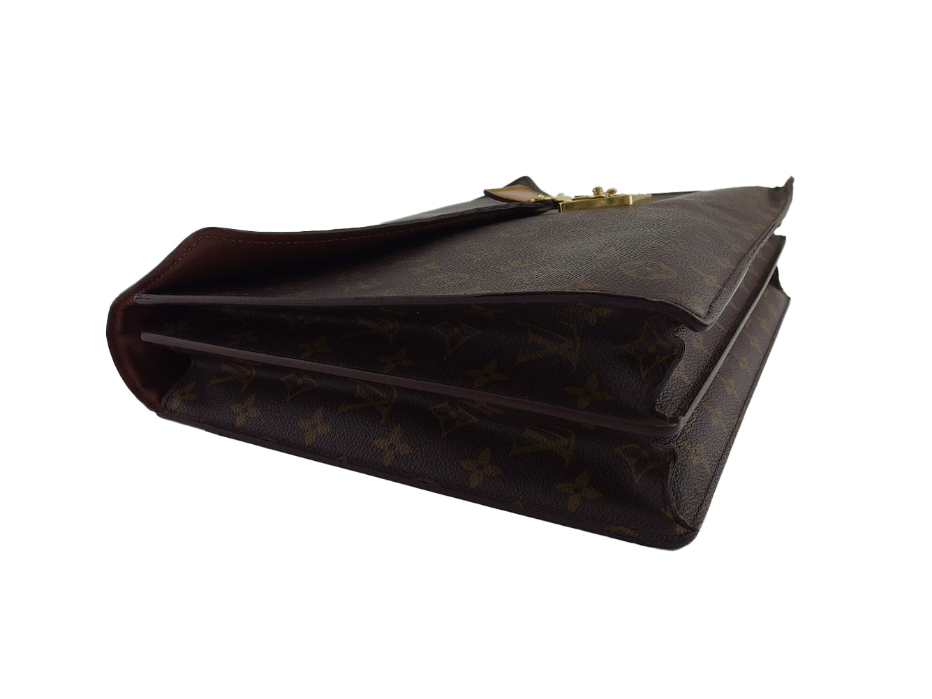 LOUIS VUITTON Business bag Brown beige Serviet Conseiller