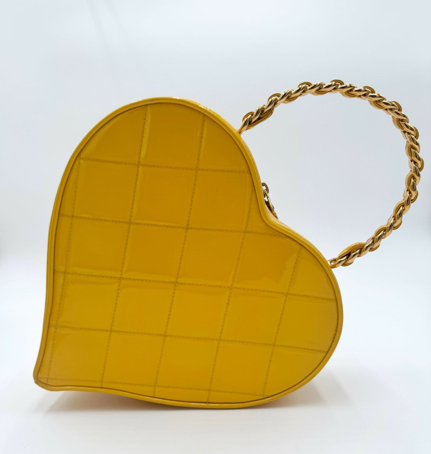 Chanel 1995 Barbie Yellow Heart Vanity Bag