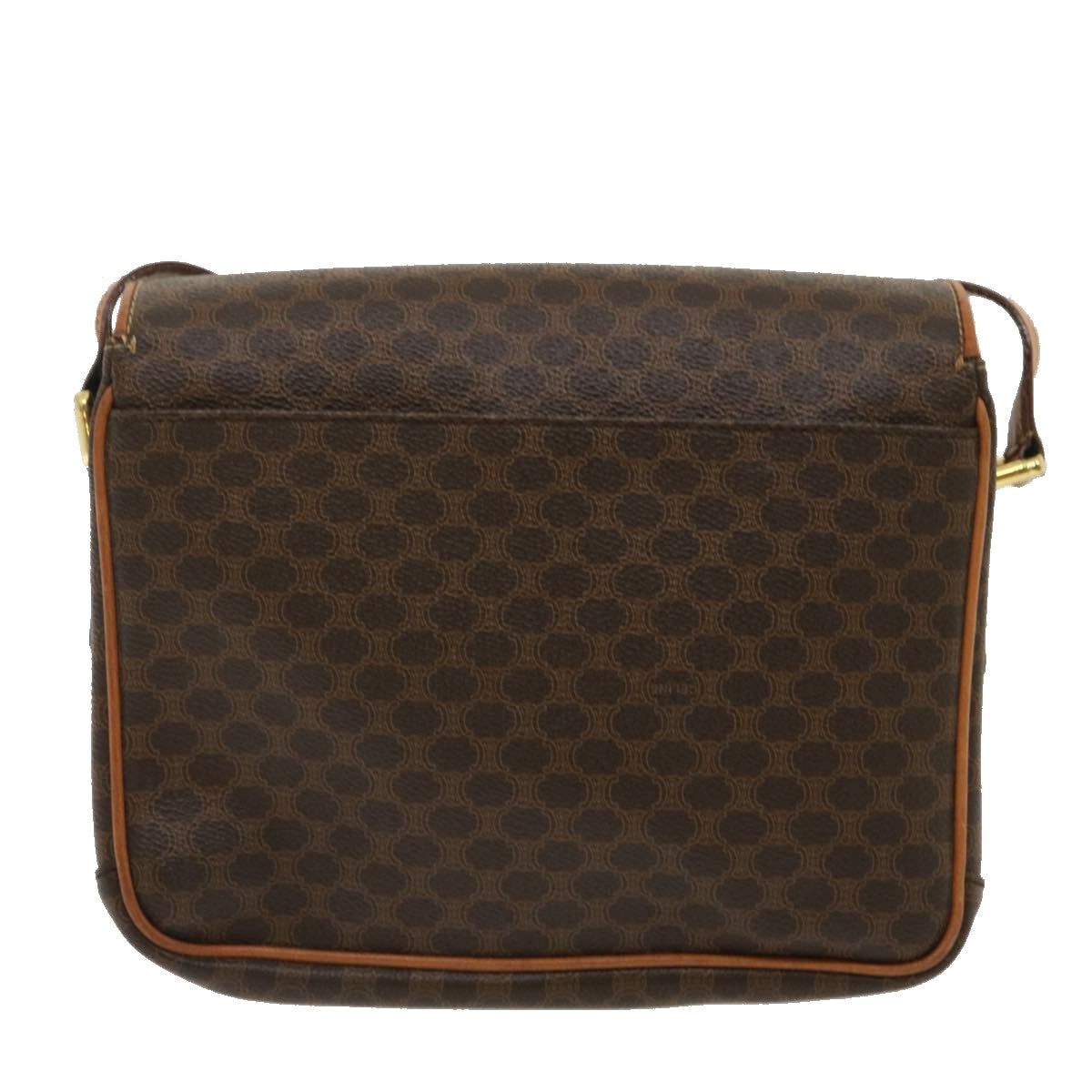 Luxury CELINE Macadam Canvas Shoulder Bag PVC Leather Brown th2544