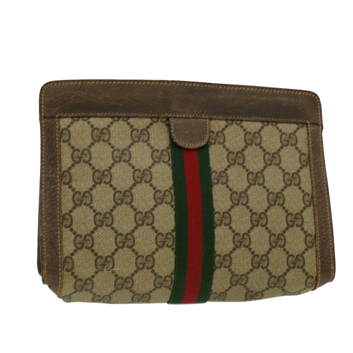 Gucci Leather Canvas Shoulder Bag