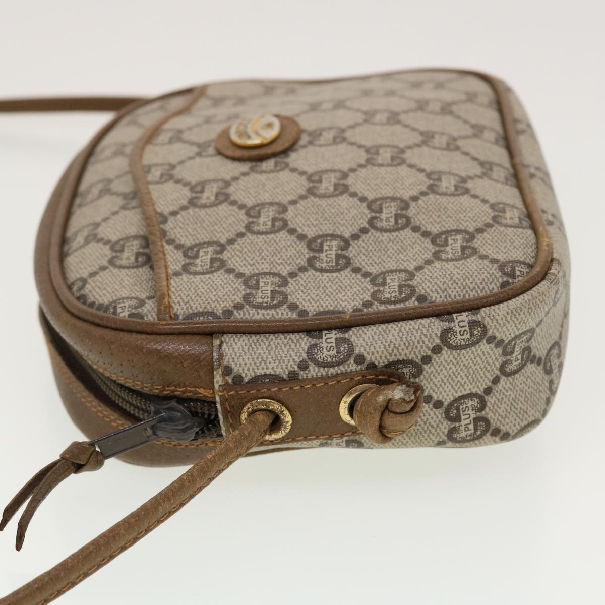 Gucci Leather Canvas Shoulder Bag