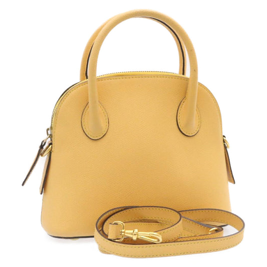 Luxury CELINE 2Way Hand Bag Shoulder Bag Caviar Skin Yellow am1494s