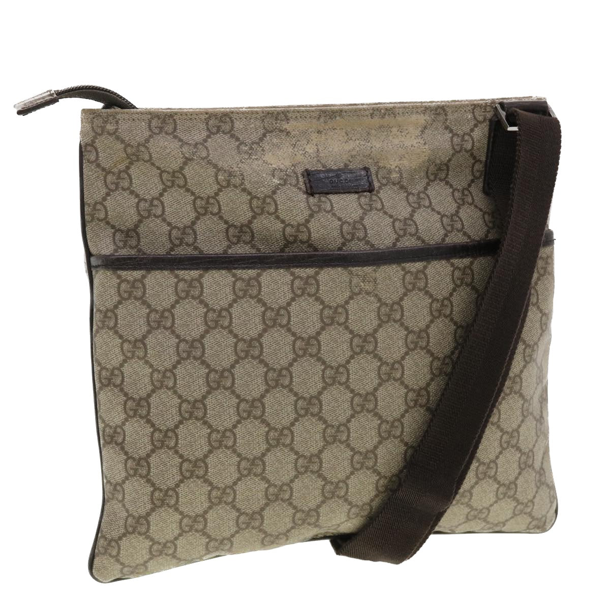 Gucci Leather Canvas Shoulder Bag