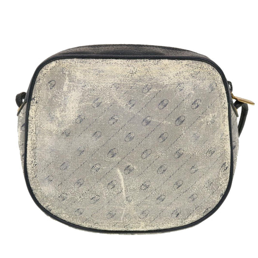 GUCCI Shoulder Bag PVC Leather Navy Gray Red ti1146