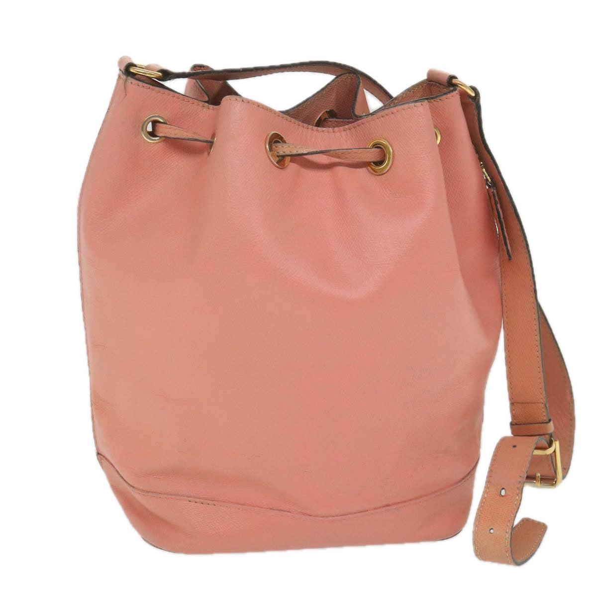 Luxury CELINE Shoulder Bag Leather Beige ti1364