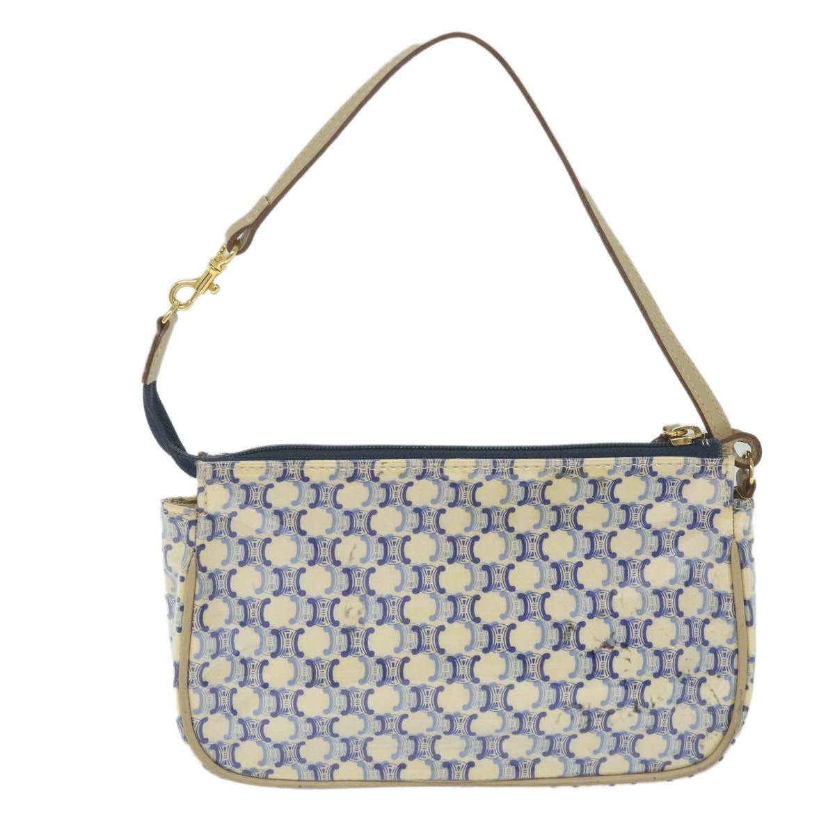 Luxury CELINE Macadam Canvas Accessory Pouch Blue ti1422