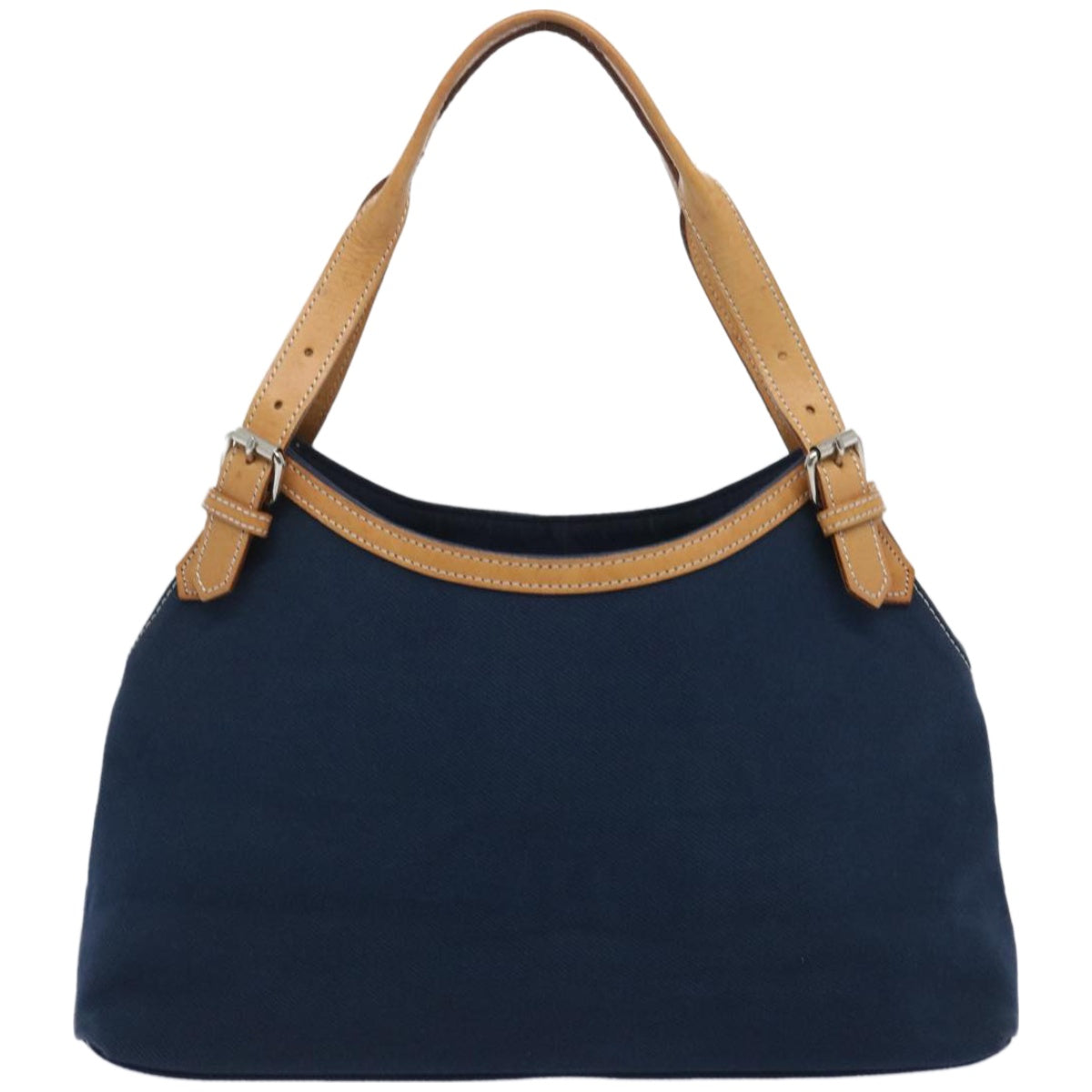 Burberry Blue Label Tote Bag Canvas Navy Auth ti1535