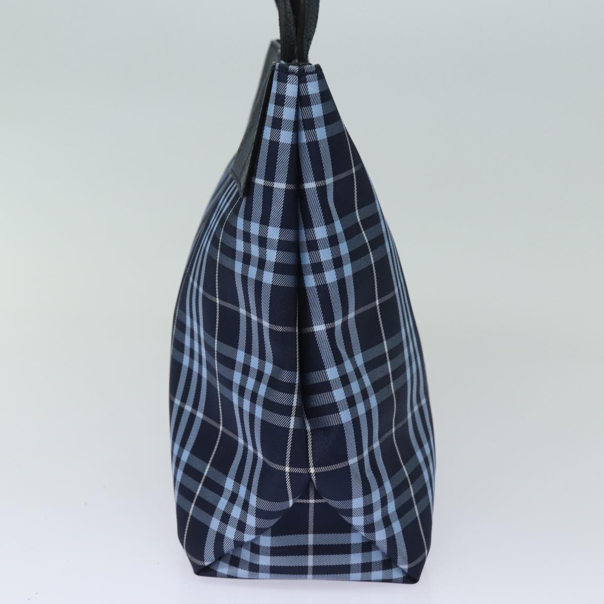 Burberry Nova Check Hand Bag Nylon Navy Auth ti1769