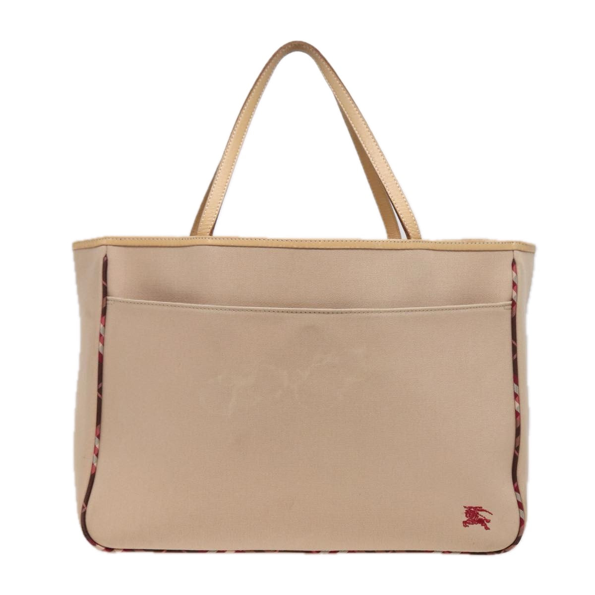 Burberry Nova Check Tote Bag Canvas Beige Auth ti1812