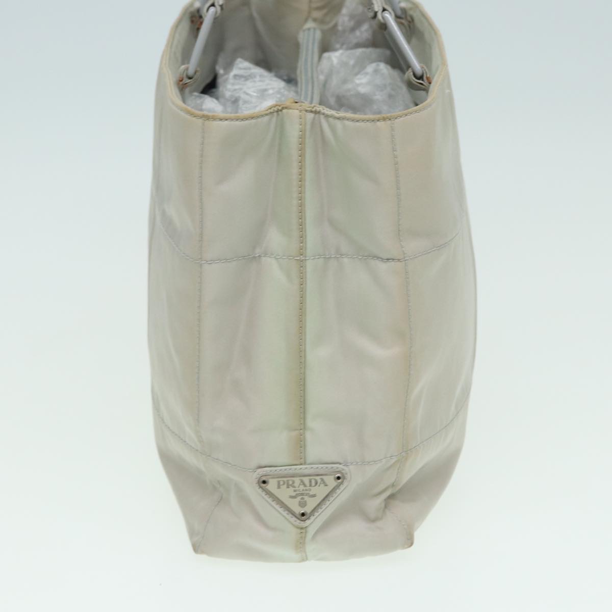 PRADA Shoulder Bag Nylon Gray Auth