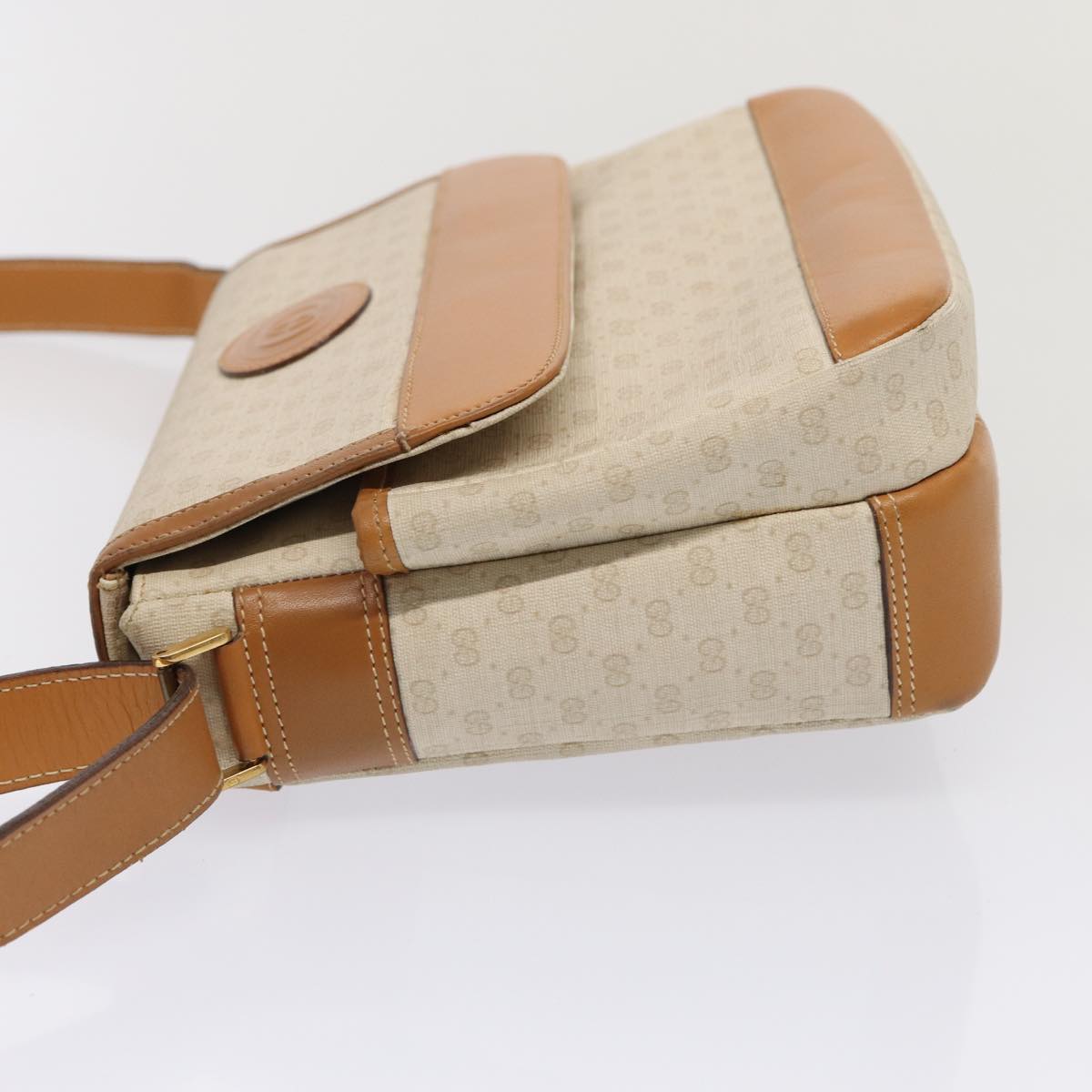 Gucci Leather Canvas Shoulder Bag