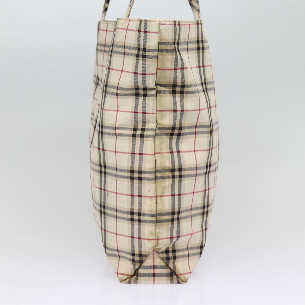 Burberry Nova Check Tote Bag Canvas Beige Auth ti2000