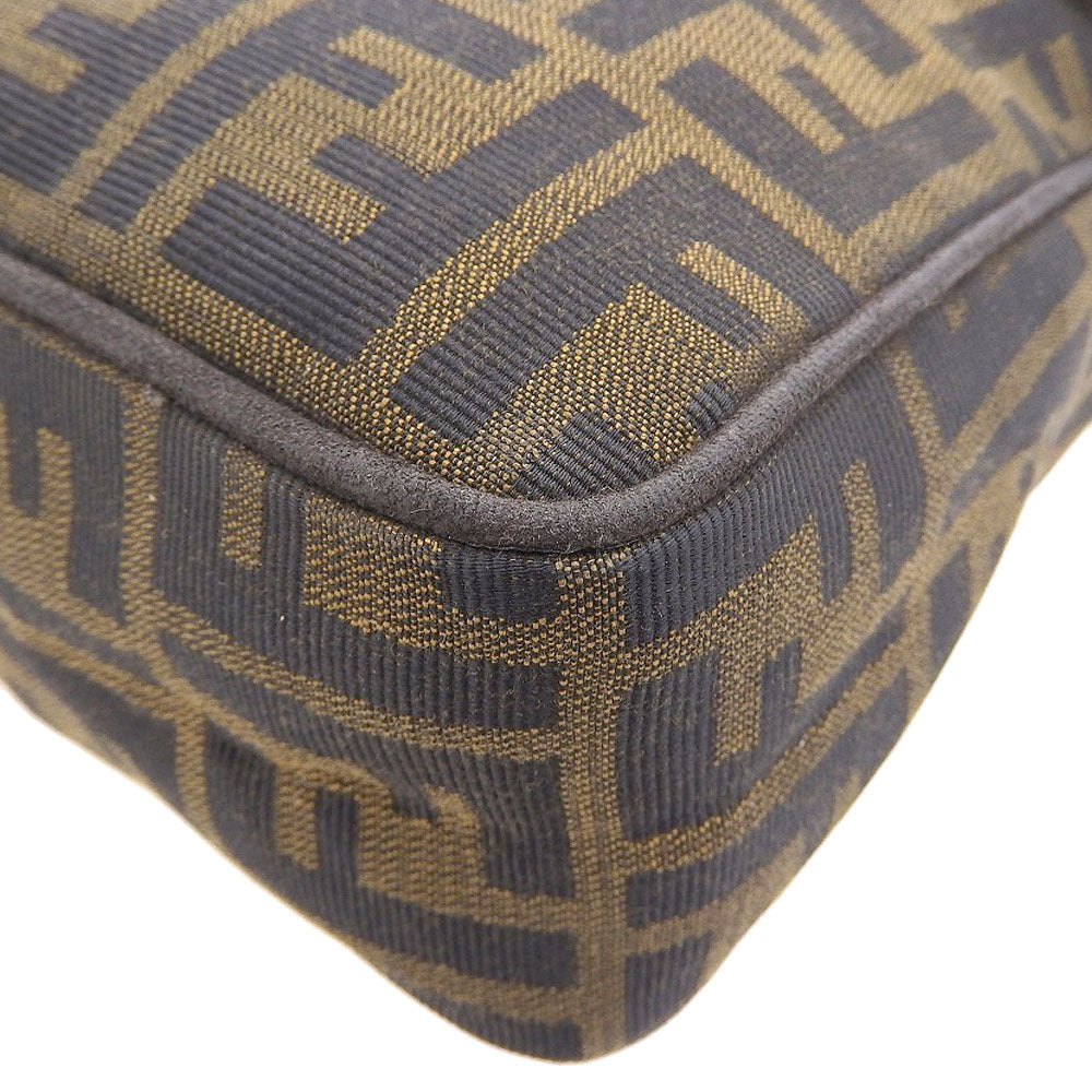 Fendi Canvas Leather Shoulder Bag