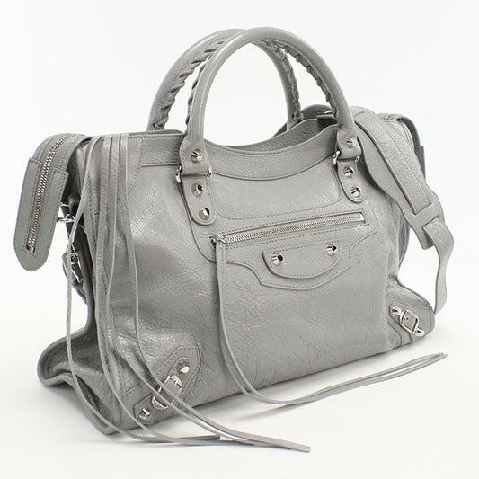 BALENCIAGA 505550 2WAY handbag Handbag lambskin gray Women