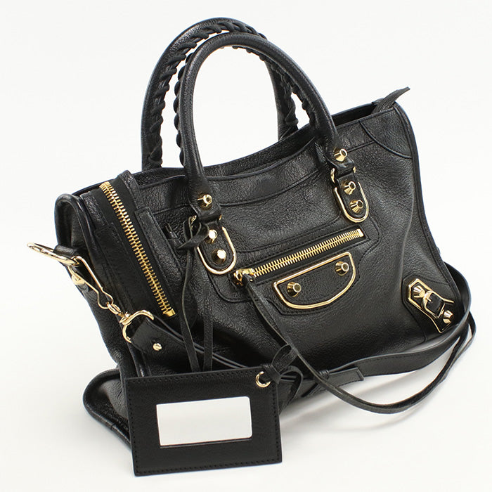 BALENCIAGA 432831 2WAY Handbag leather black Women