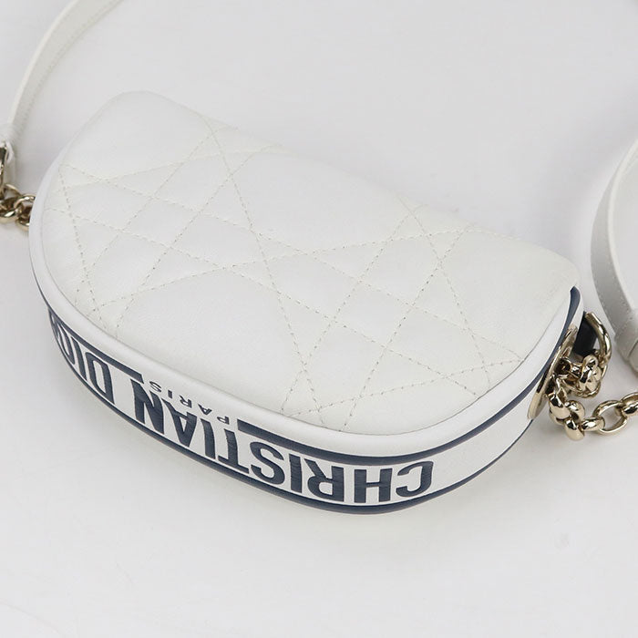 Dior S7200ONOA Shoulder Bag Dior Vibe Micro Hobo 2way Quilted Chain Mini Bag lambskin white Women