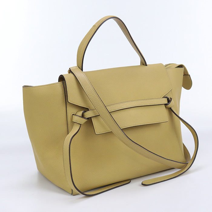 CELINE CE84410 Belt bag Handbag Calfskin yellow Women