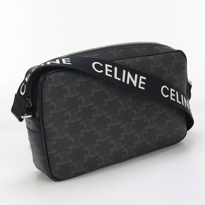CELINE 19450 2CIM.38OG Medium messenger Triomphe Shoulder Bag black Women