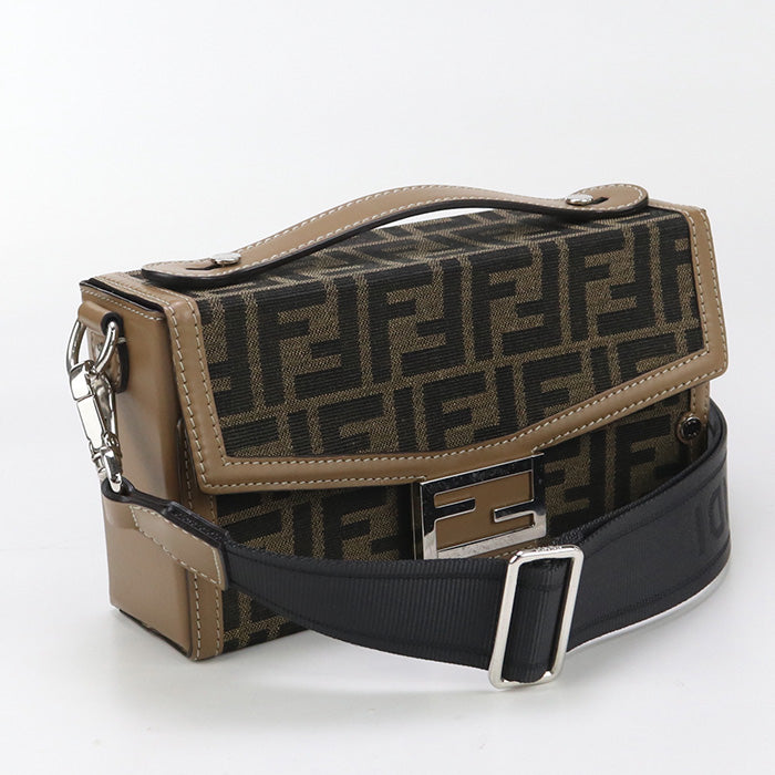 FENDI 7VA565 AFBV F1HRM Soft Trunk baguette Shoulder Bag cotton brown mens