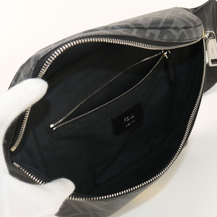 FENDI 7VA562 Belt bag Diagonal body bag PVC black mens