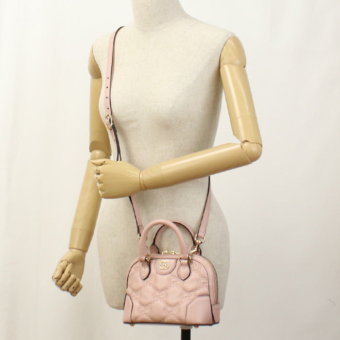 GUCCI 727793 UM8HG 5941 Handbag GG matelasse handbag leather pink Women