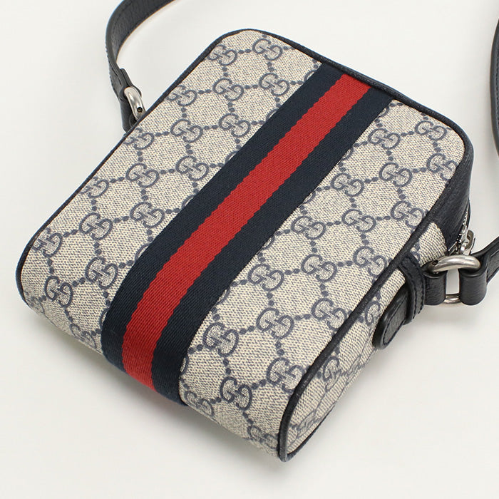 GUCCI 598127 Mini messenger Ofidia Diagonal Shoulder Bag GG Supreme navy mens