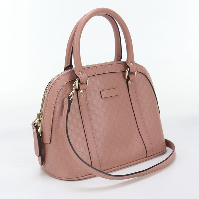 GUCCI 449654 Micro Guccisima Handbag leather pink Women
