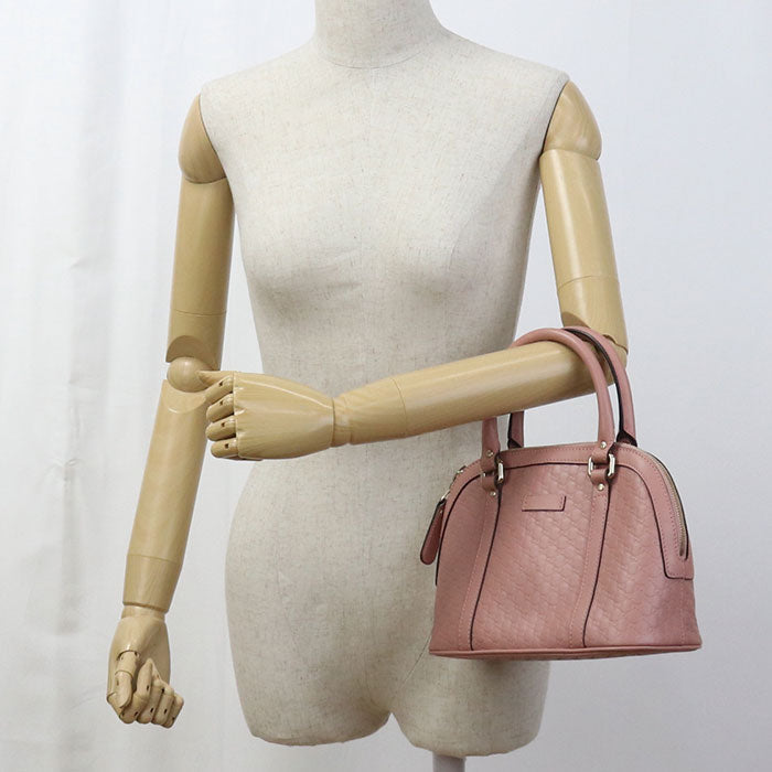 GUCCI 449654 Micro Guccisima Handbag leather pink Women
