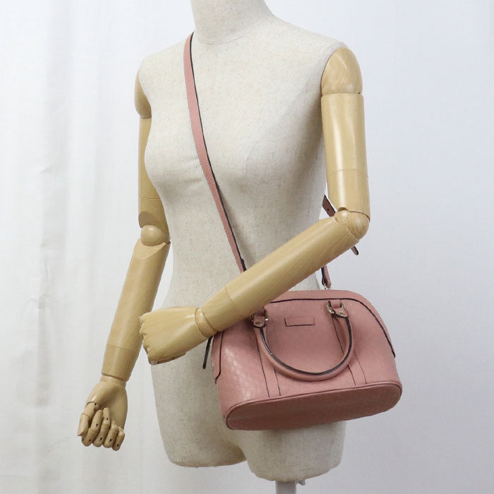 GUCCI 449654 Micro Guccisima Handbag leather pink Women
