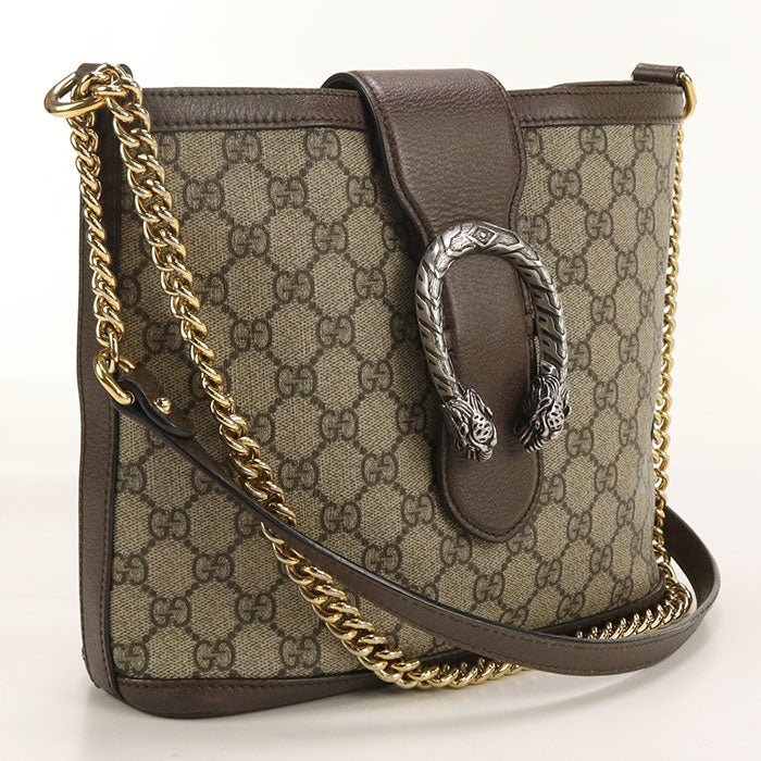 GUCCI 499622 Shoulder Bag Duonysus ChainShoulder Bag GG Supreme beige Women