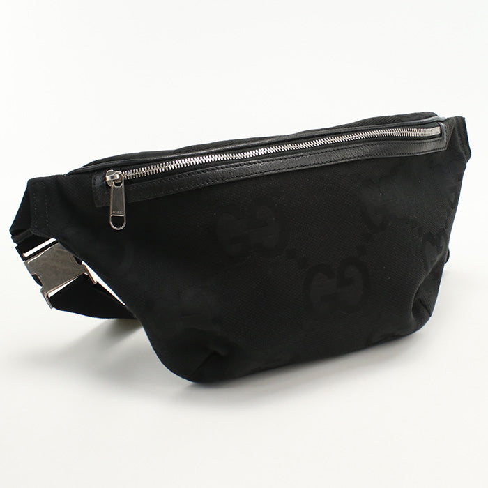 GUCCI 696031 Belt bag Jumbo GG body bag canvas Black mens