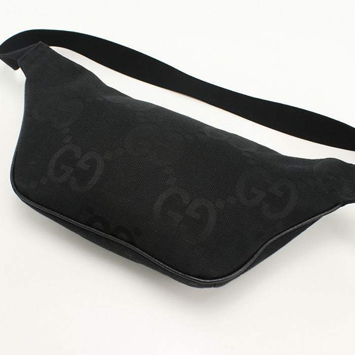 GUCCI 696031 Belt bag Jumbo GG body bag canvas Black mens