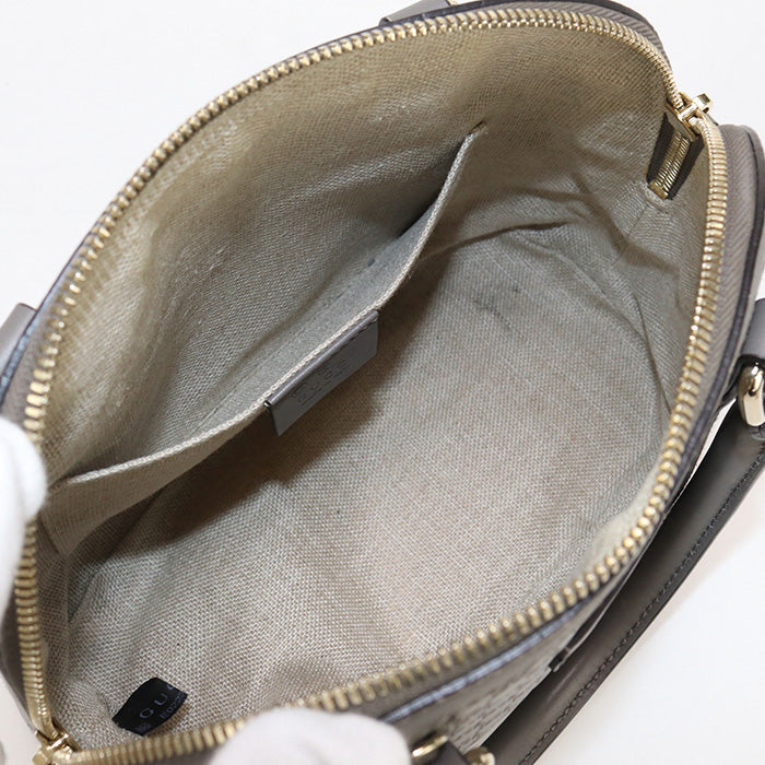 GUCCI 449654 BMJ1G 1226 Micro Guccisima Handbag leather gray Women