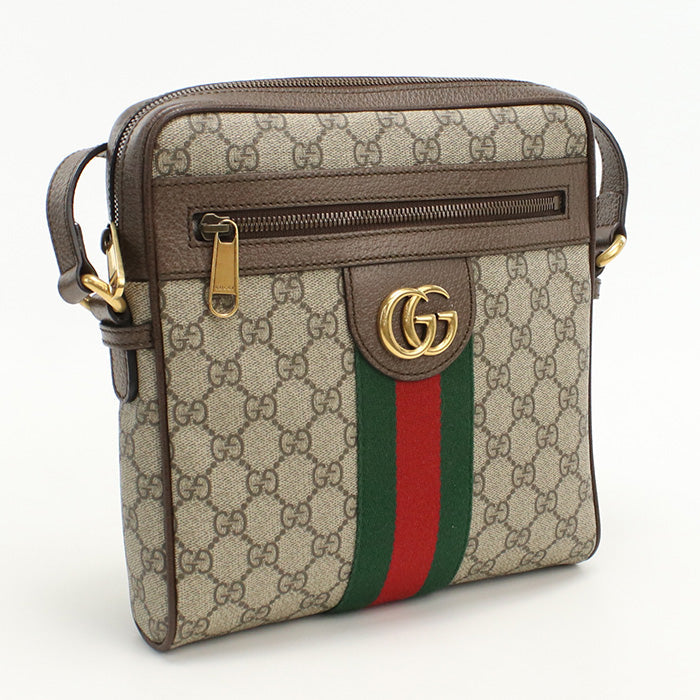 GUCCI 547926 Small Ofidia Diagonal Shoulder Bag GG Supreme beige unisex