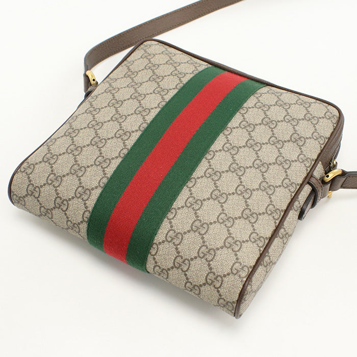 GUCCI 547926 Small Ofidia Diagonal Shoulder Bag GG Supreme beige unisex
