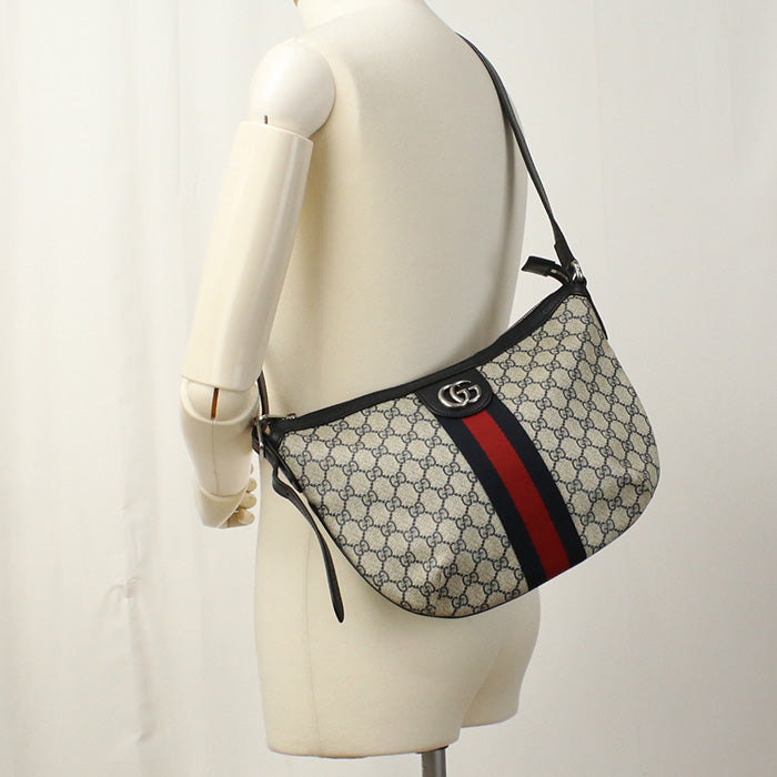 GUCCI 598125 Ofidia medium Shoulder Bag GG Supreme Navy mens(unisex)