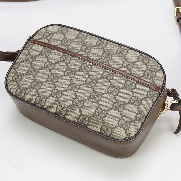 GUCCI 760196 Small bag Horsebit 1955 Shoulder Bag GG Supreme/leather beige Women