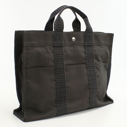 HERMES Her Line MM Tote Bag canvas gray unisex